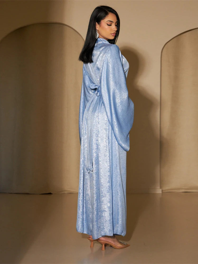 Sky Blue Elegance Abaya Dress