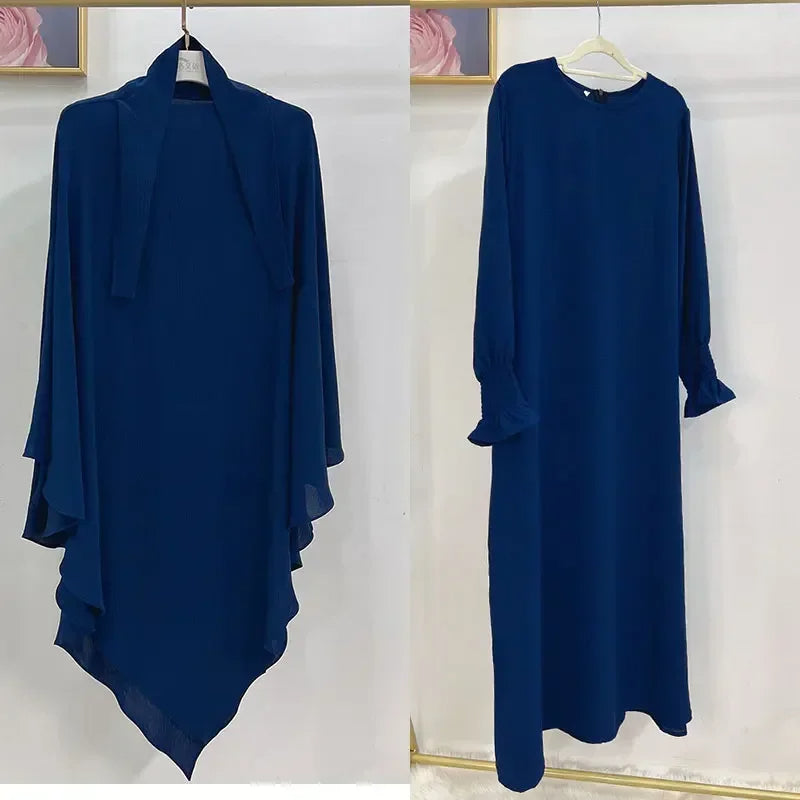 Women's Two-Piece Khimar Set