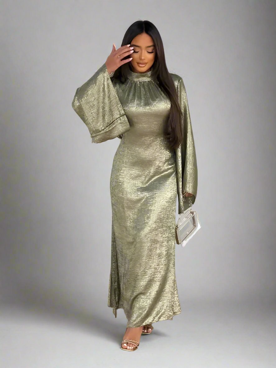 Light Green Elegance Abaya Dress