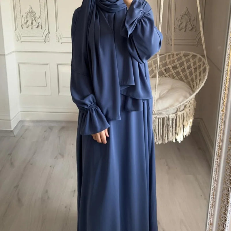 Women's Layered Abaya with Matching Hijab