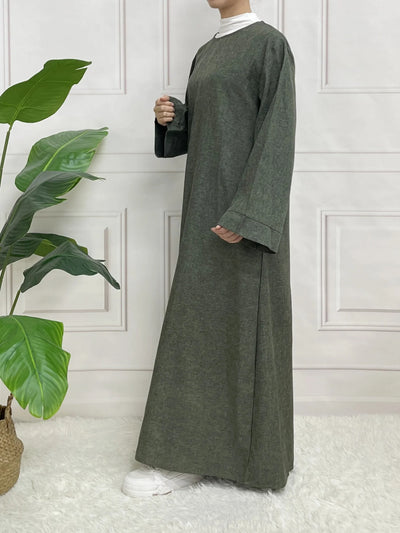 Modest Long Sleeve Belted Abaya