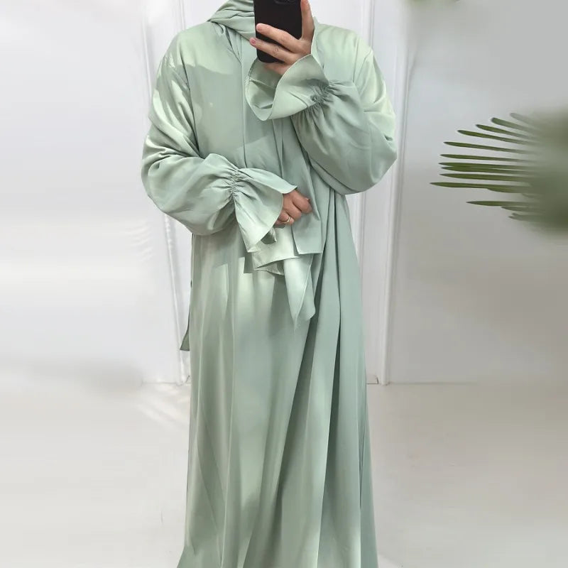 Women's Layered Abaya with Matching Hijab