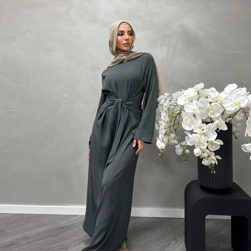 Women's Tie-Waist Abaya