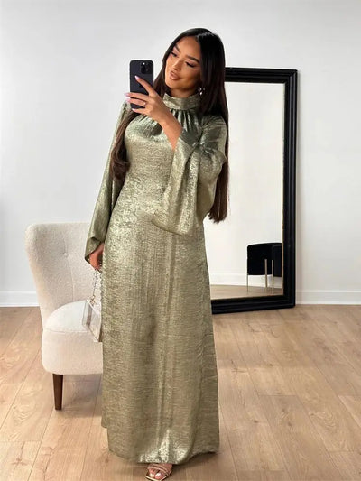 Light Green Elegance Abaya Dress