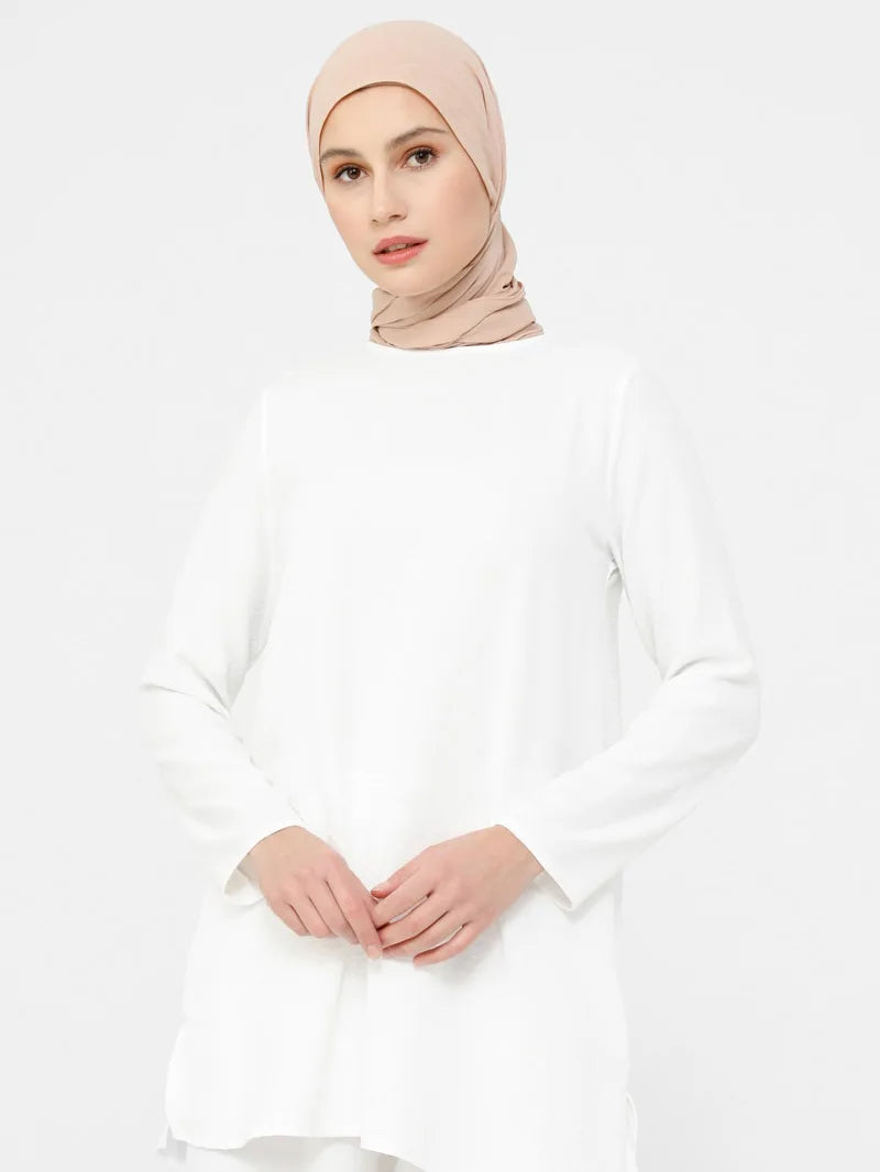 White Modest Two-Piece Set