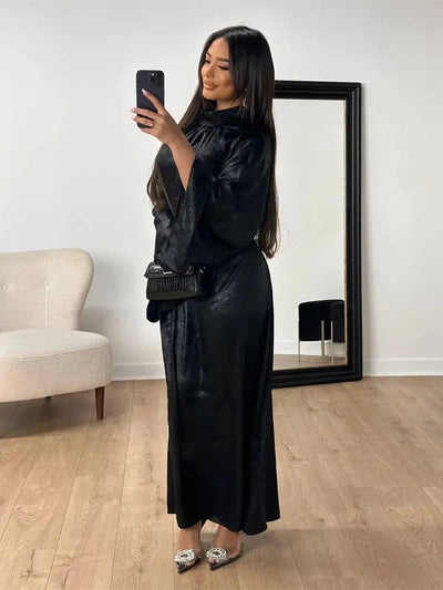 Black Elegance Abaya Dress