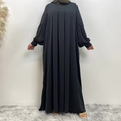 Classic Pleated Abaya Dress