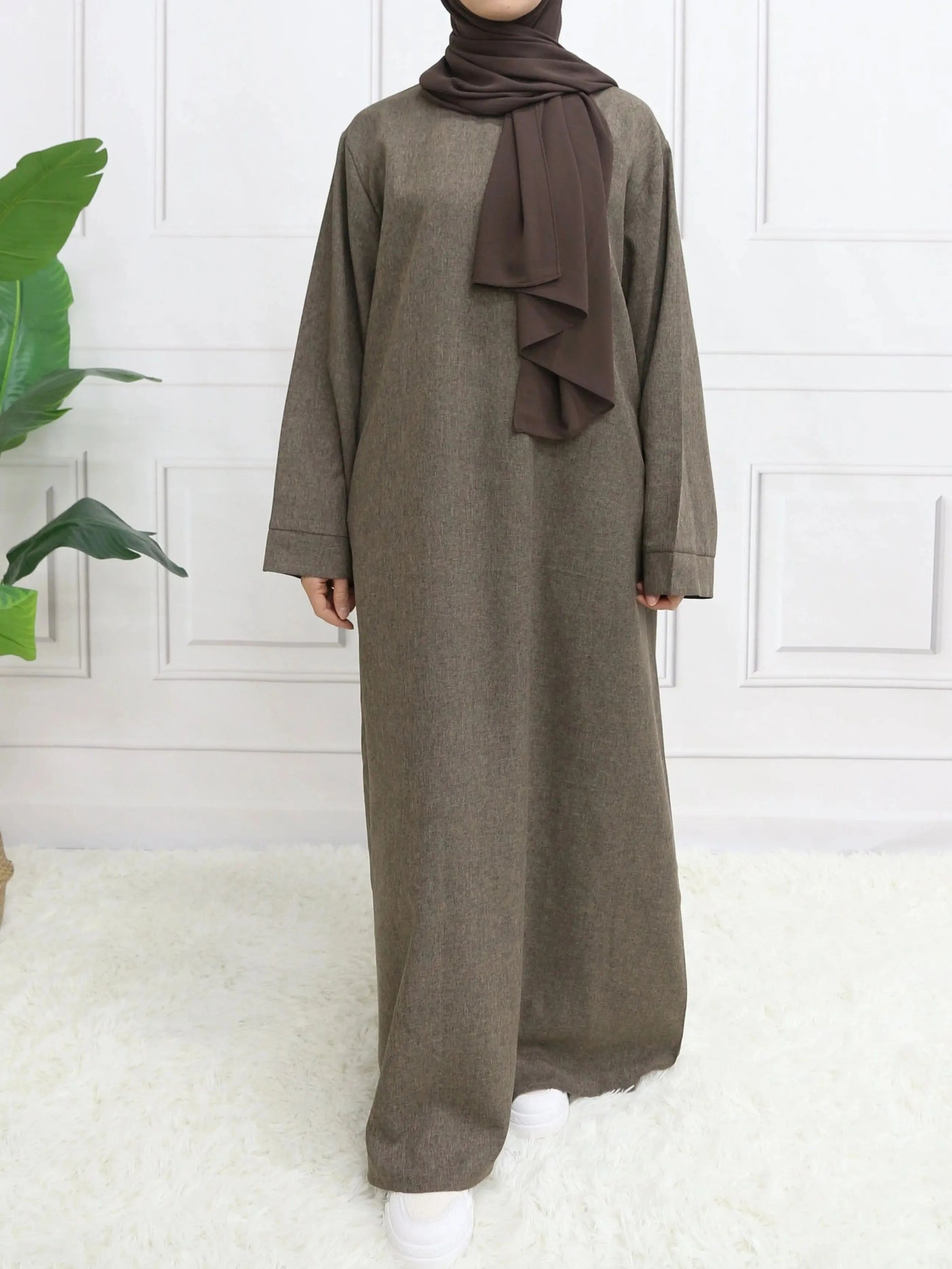 Modest Long Sleeve Belted Abaya