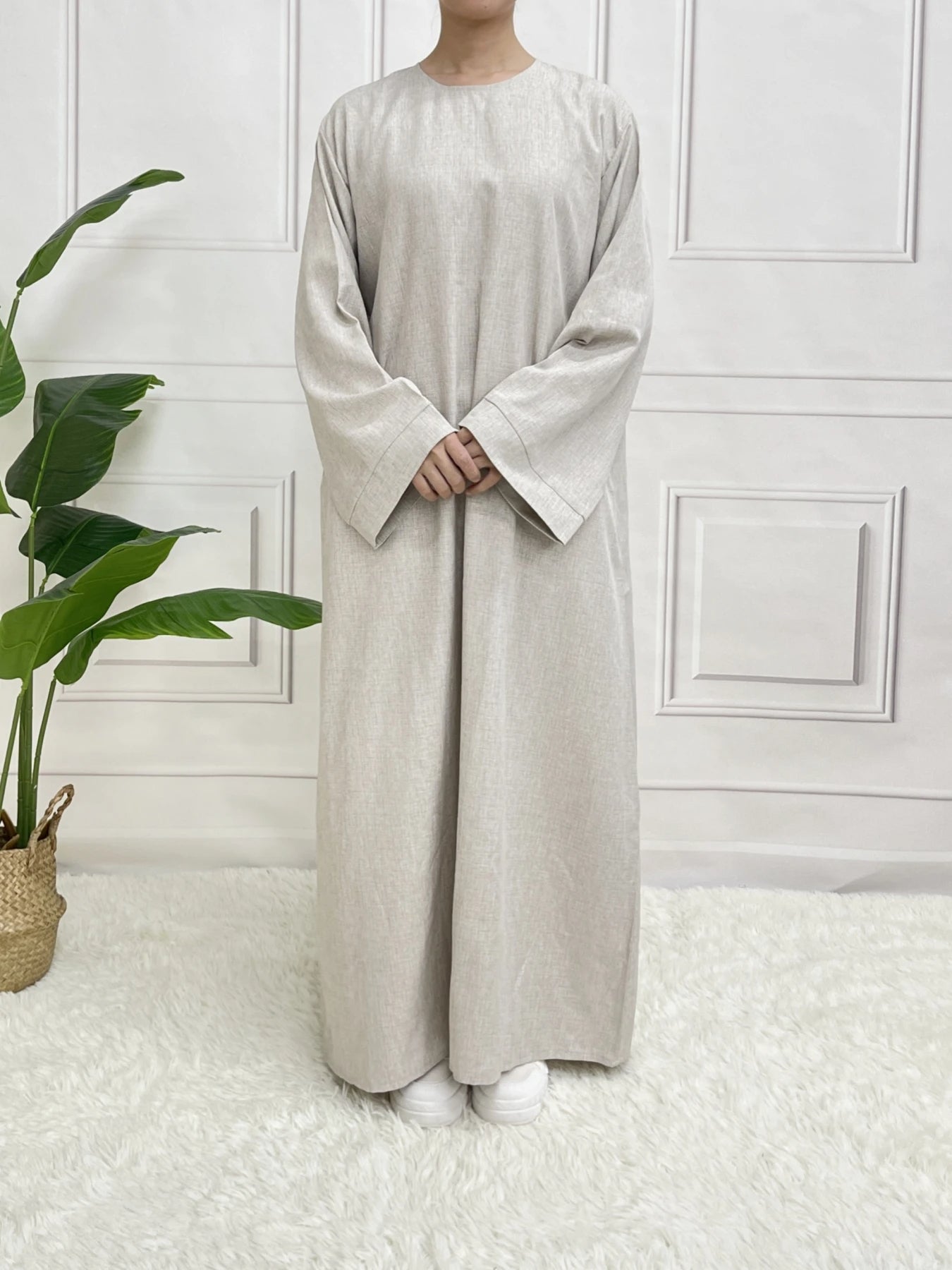 Modest Long Sleeve Belted Abaya