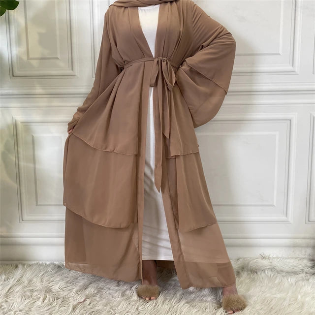 Elegant Chiffon Layered Kimono