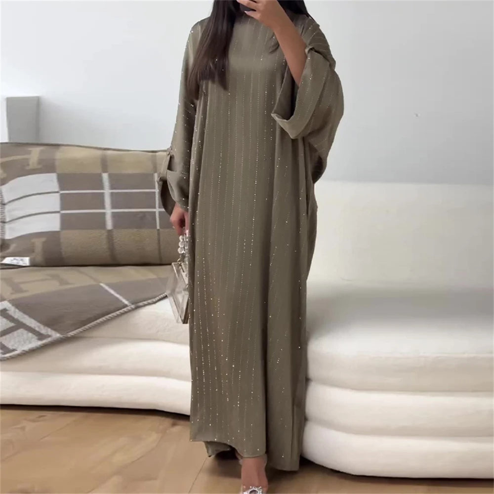 Women's Striped Evening Abaya