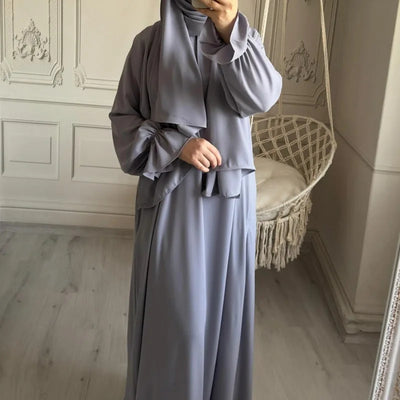 Women's Layered Abaya with Matching Hijab