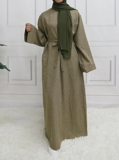 Modest Long Sleeve Belted Abaya