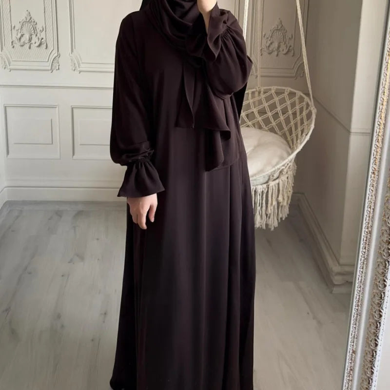 Women's Layered Abaya with Matching Hijab