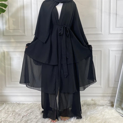 Elegant Chiffon Layered Kimono