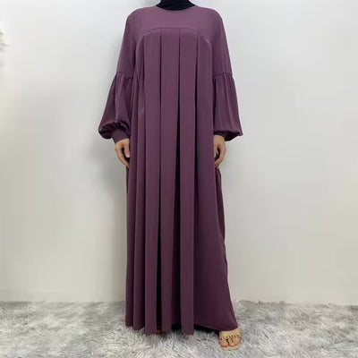 Classic Pleated Abaya Dress