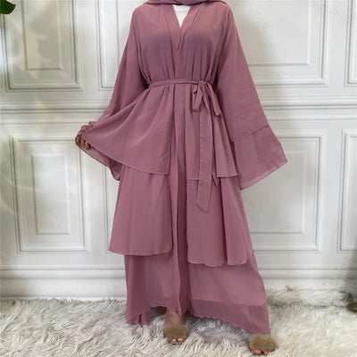 Elegant Chiffon Layered Kimono