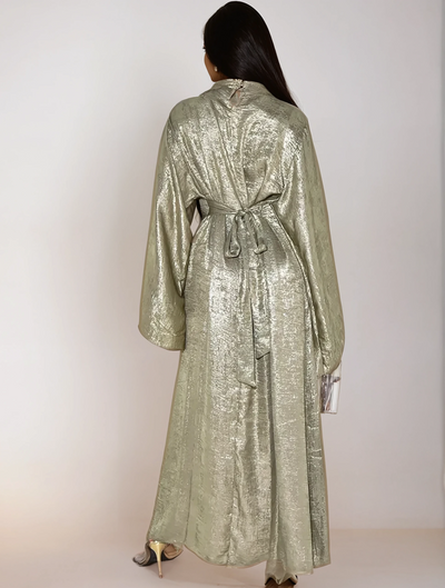 Light Green Elegance Abaya Dress