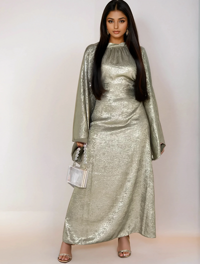 Light Green Elegance Abaya Dress