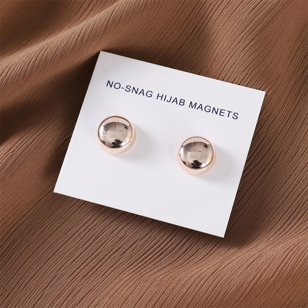 Hijab Pins Magnets Rose Gold Chrome