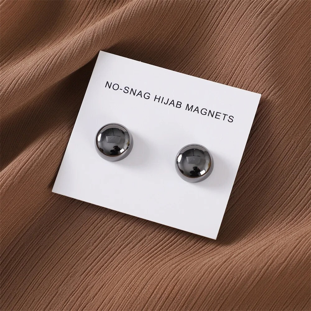 Hijab Pins Magnets Black Chrome