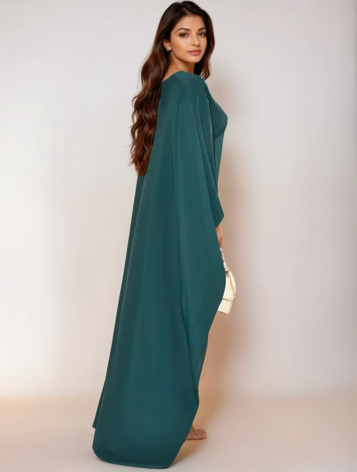 Modest Batwing Sleeve Maxi Dress