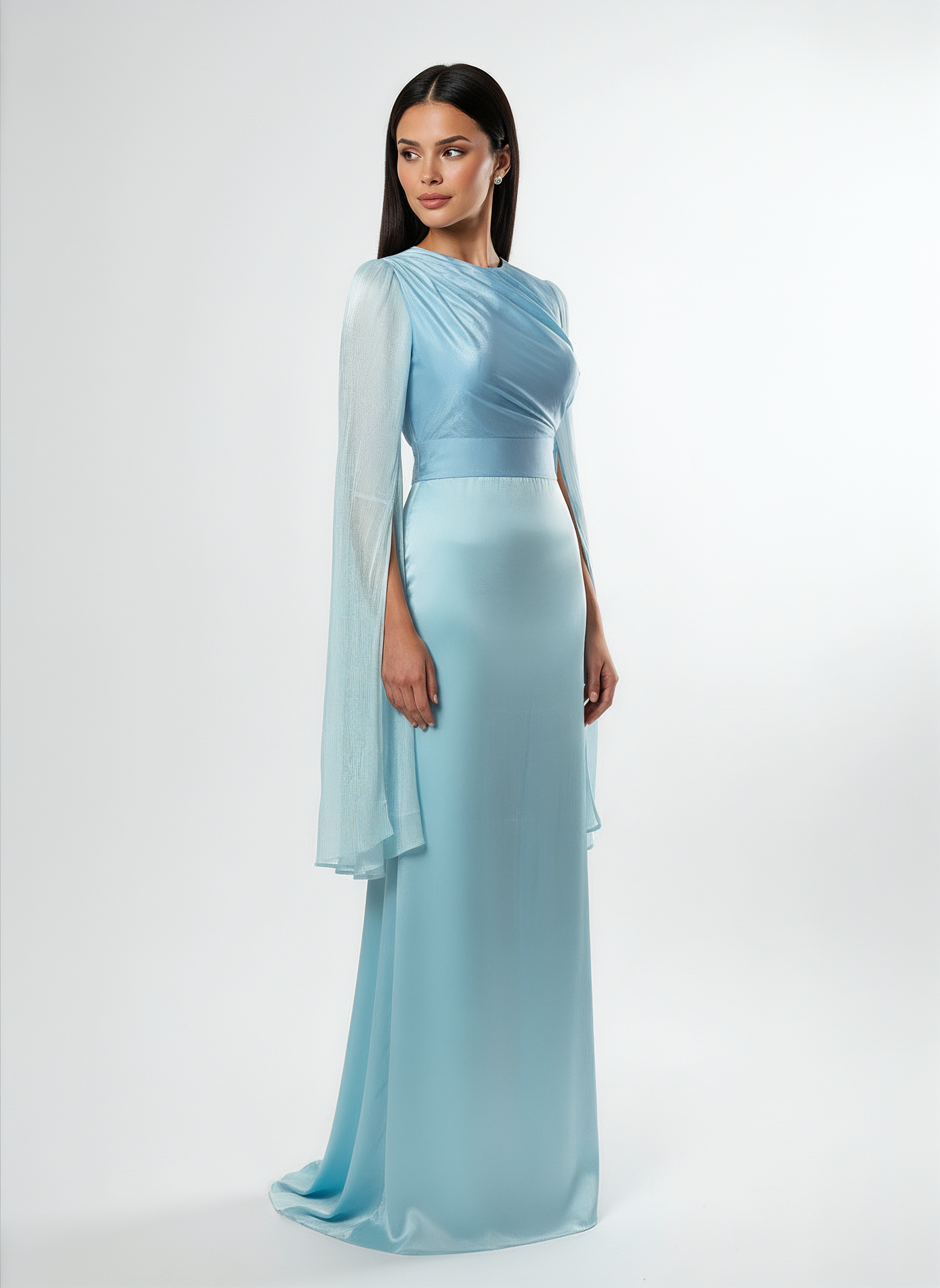 Modest Luxe Satin Gown