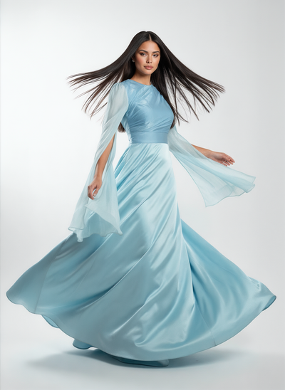 Modest Luxe Satin Gown