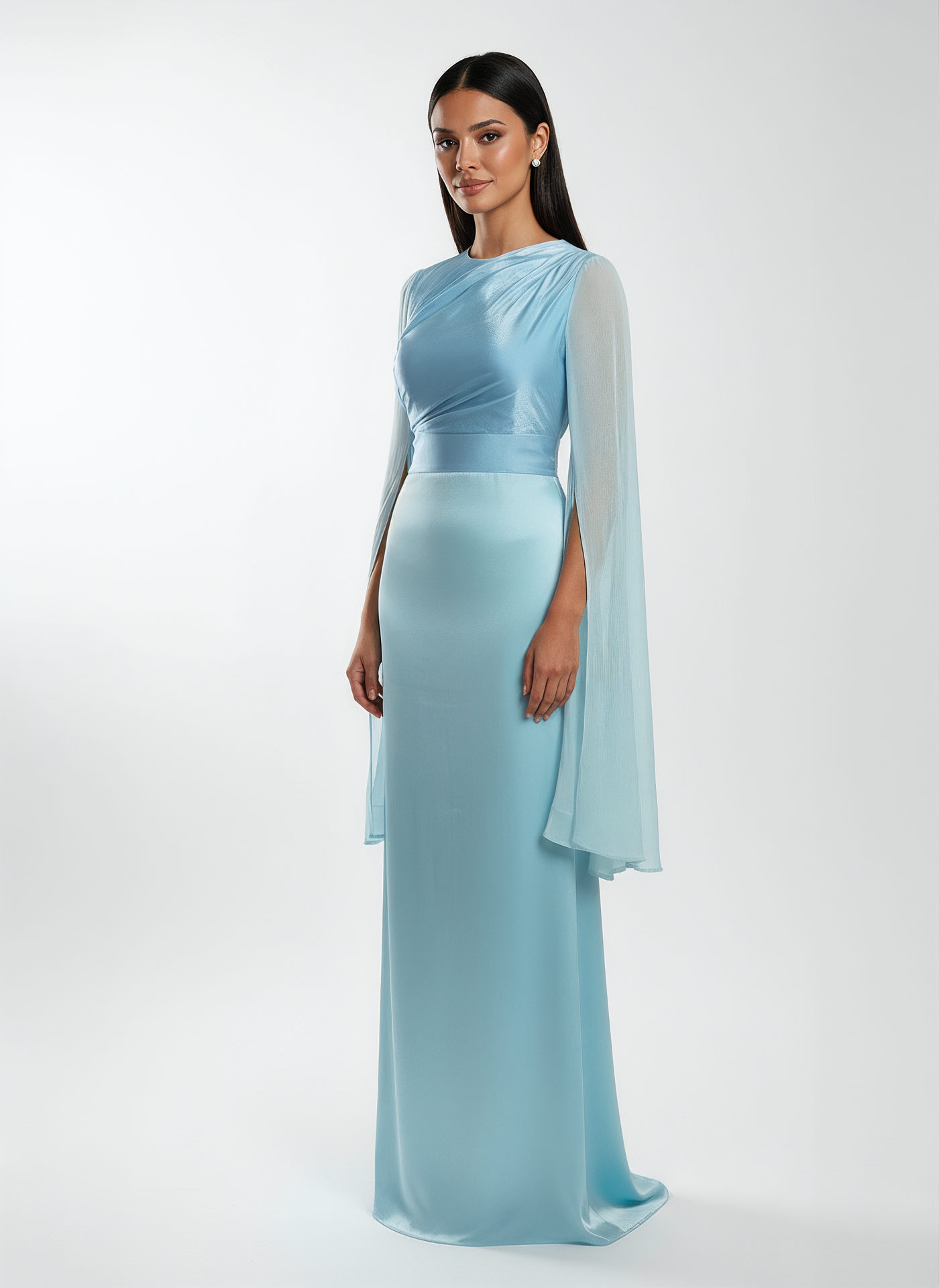 Modest Luxe Satin Gown