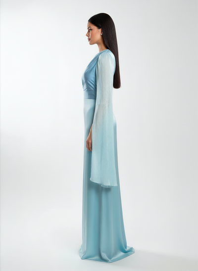 Modest Luxe Satin Gown