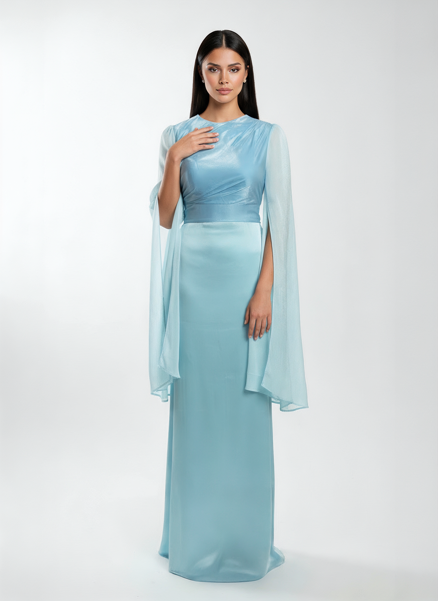 Modest Luxe Satin Gown