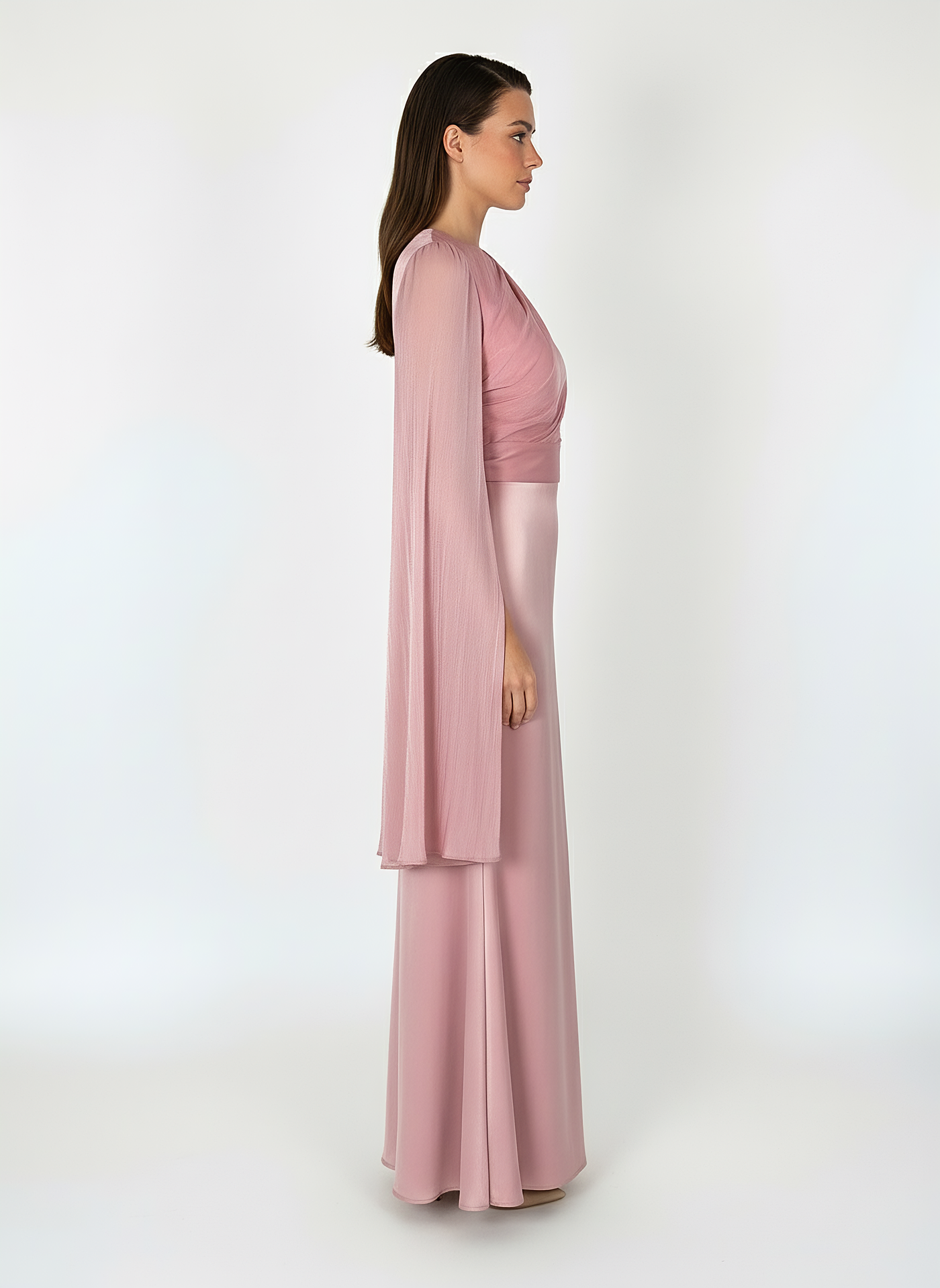 Modest Luxe Satin Gown
