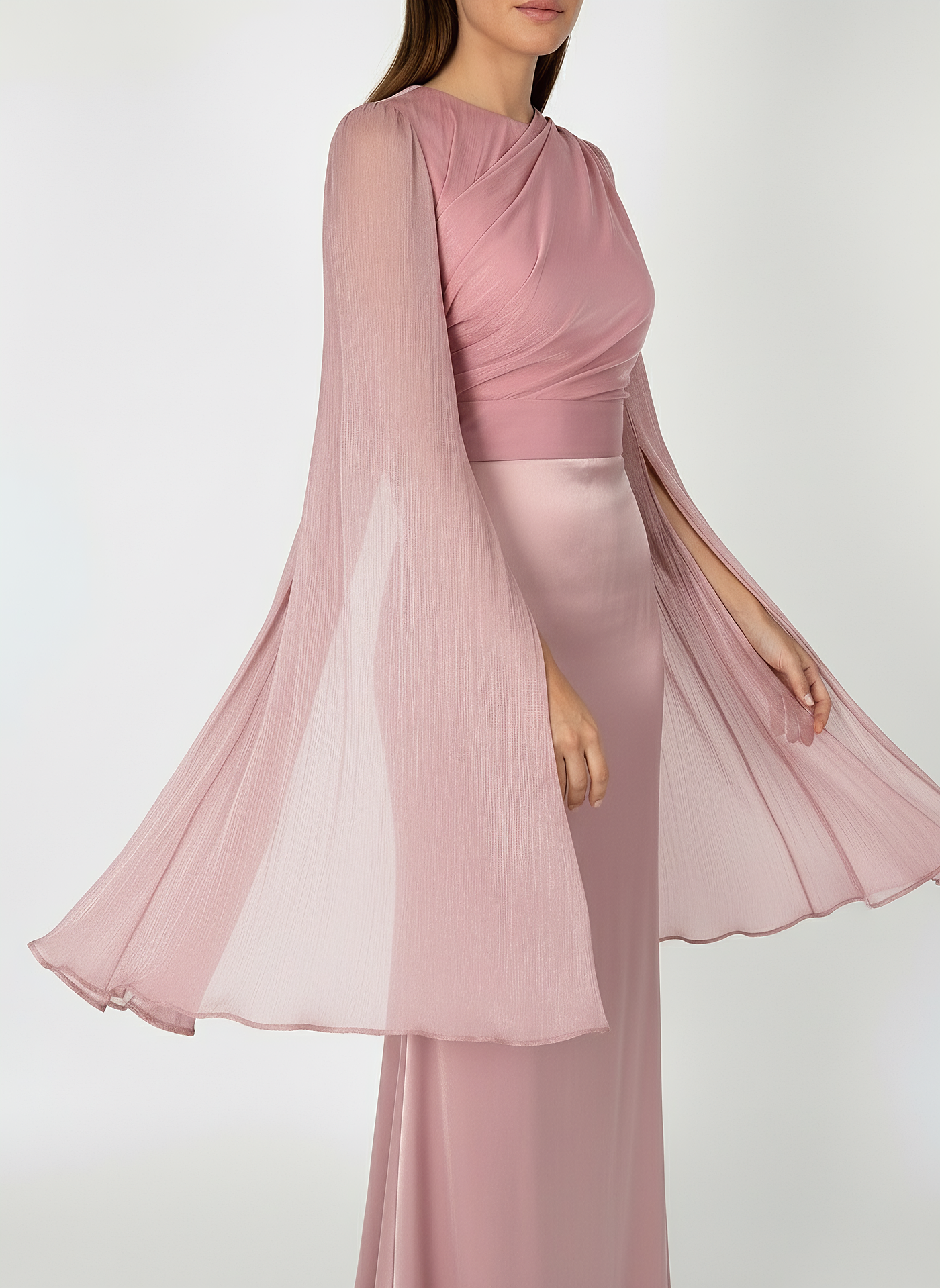 Modest Luxe Satin Gown