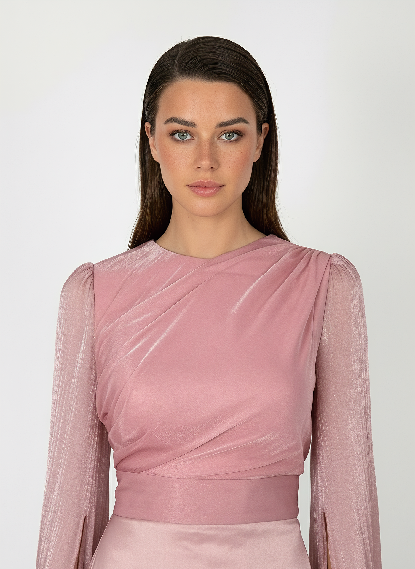 Modest Luxe Satin Gown