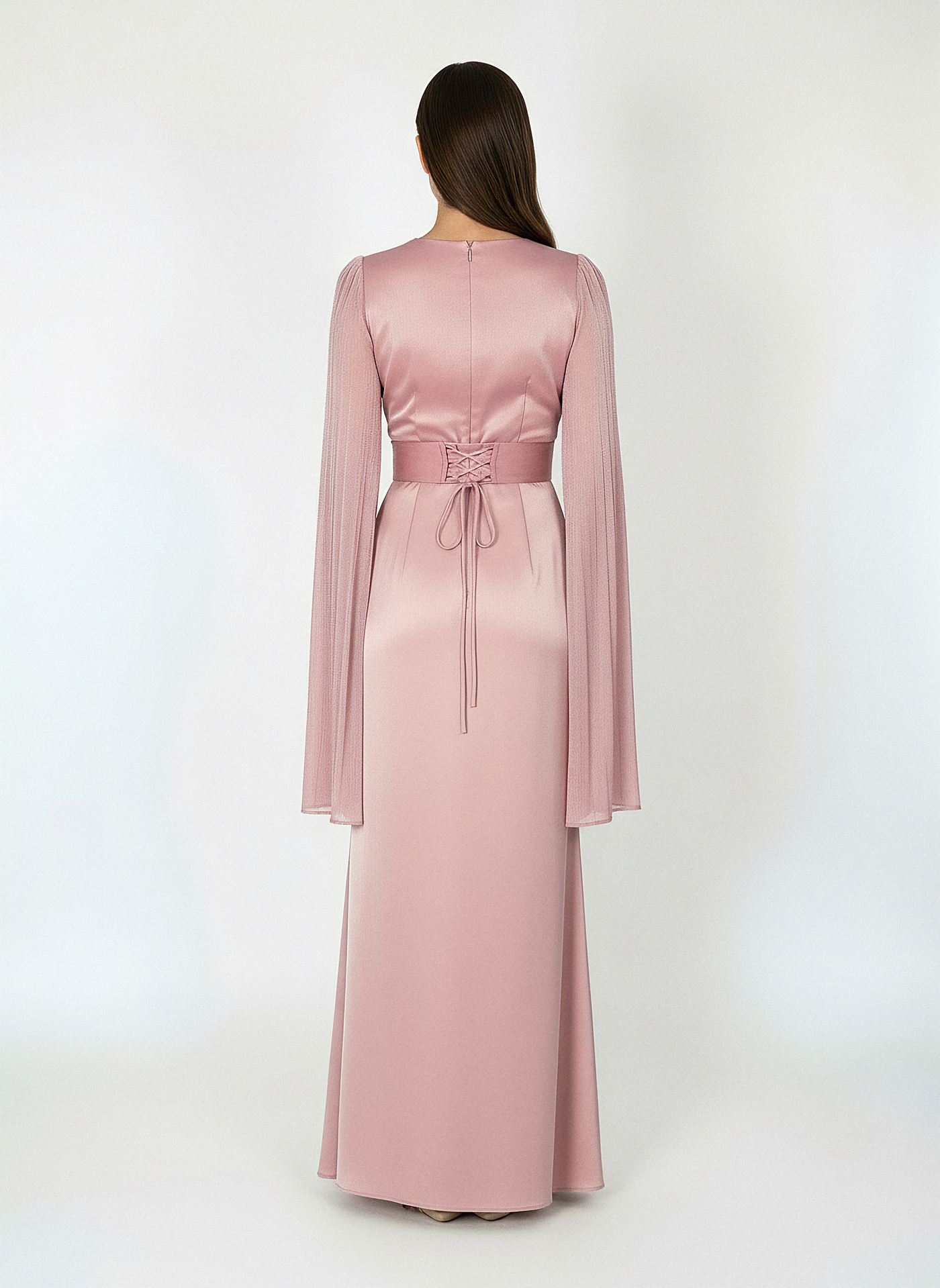 Modest Luxe Satin Gown