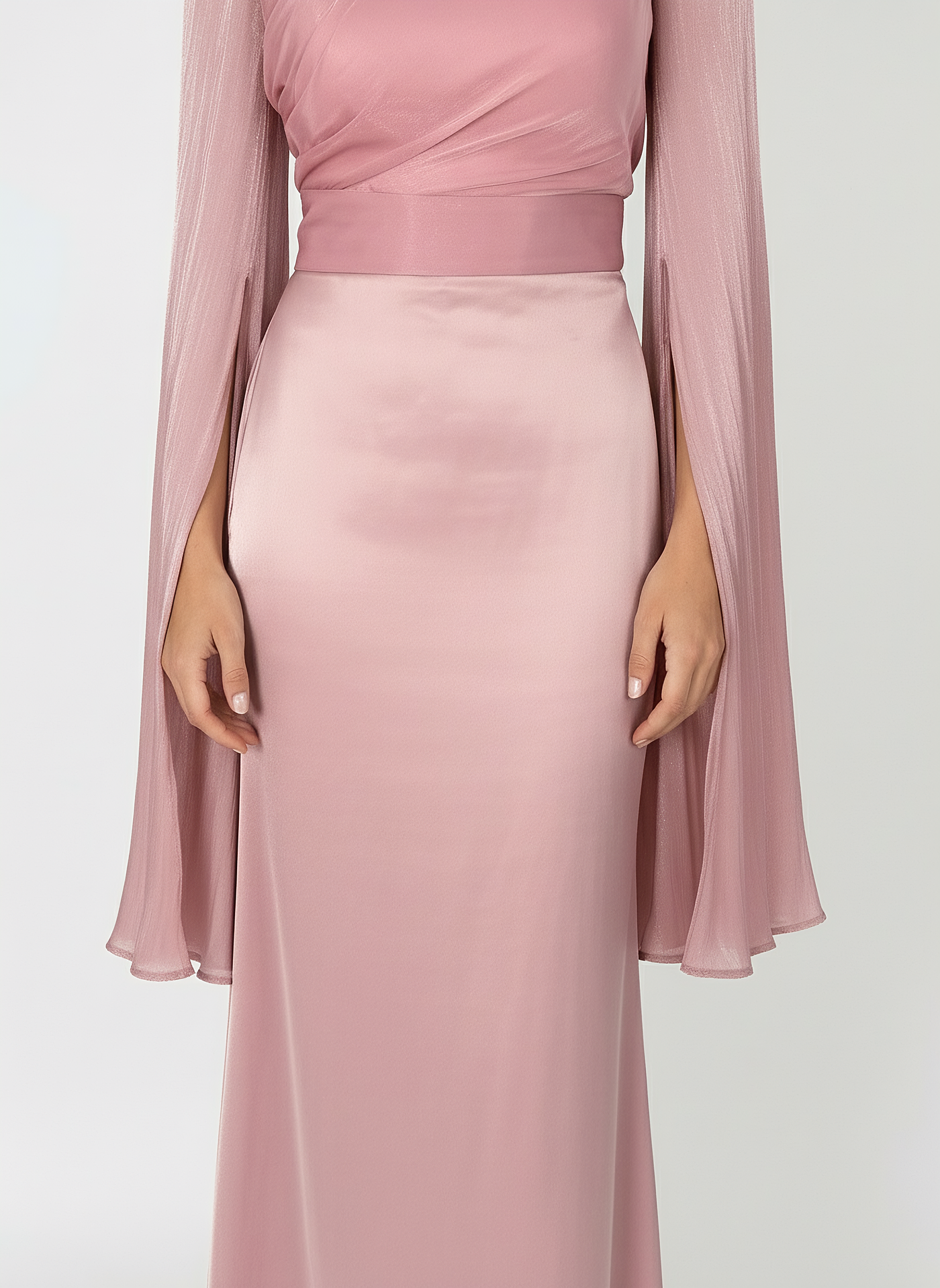 Modest Luxe Satin Gown