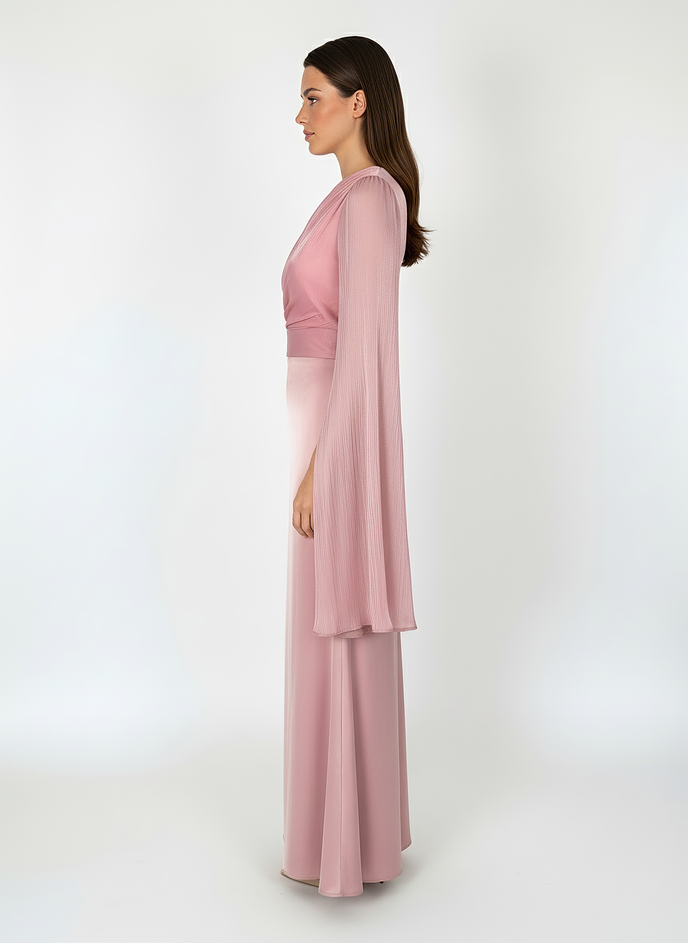 Modest Luxe Satin Gown