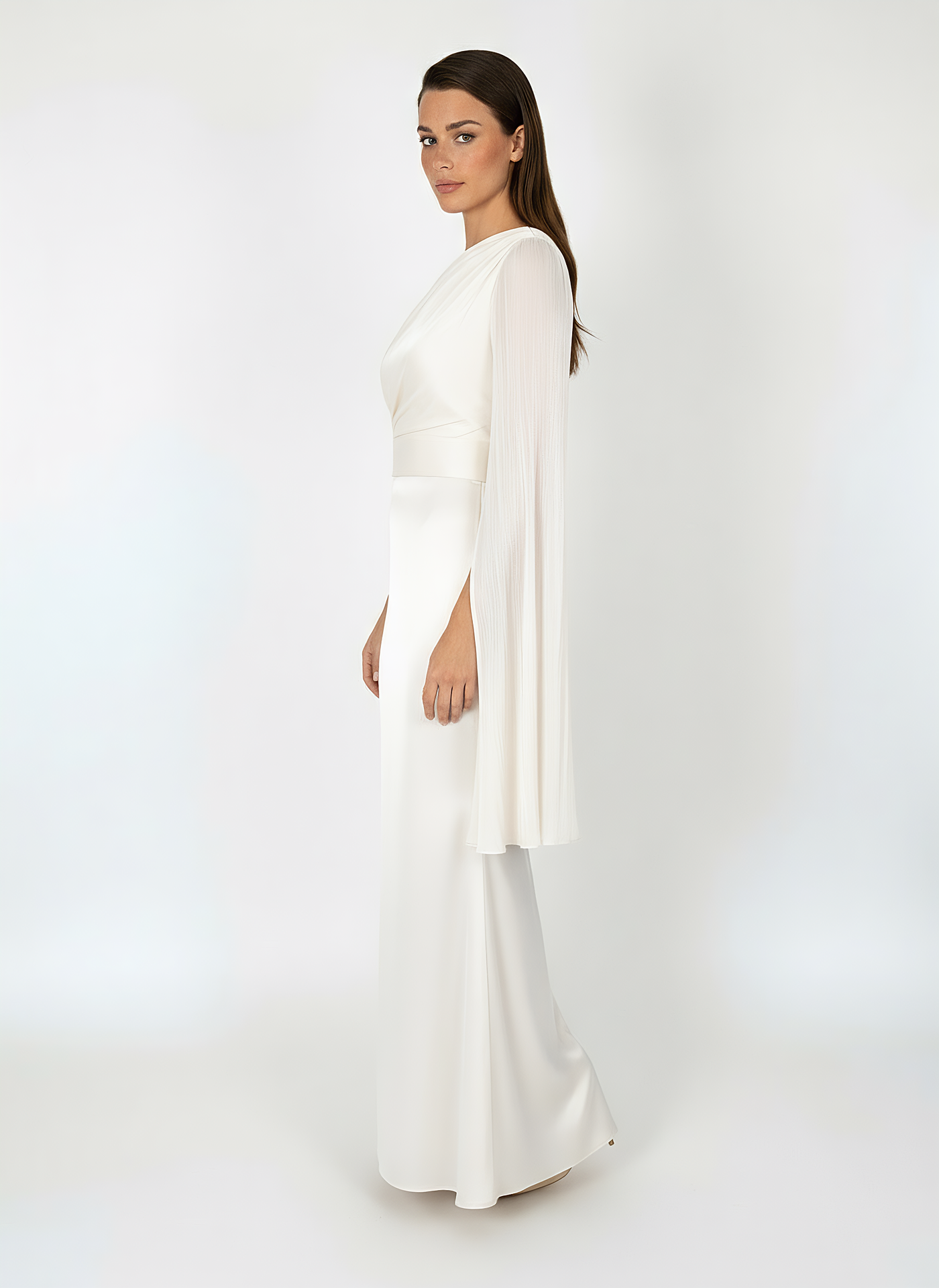 Modest Luxe Satin Gown