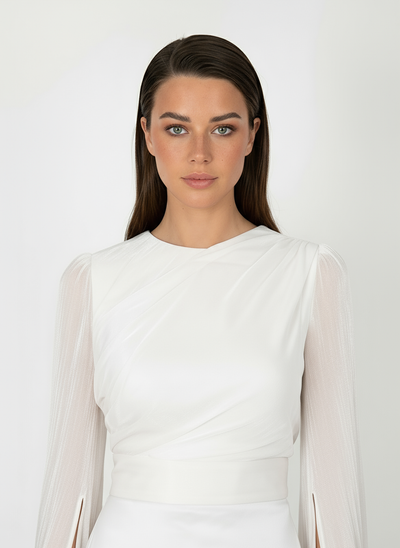 Modest Luxe Satin Gown