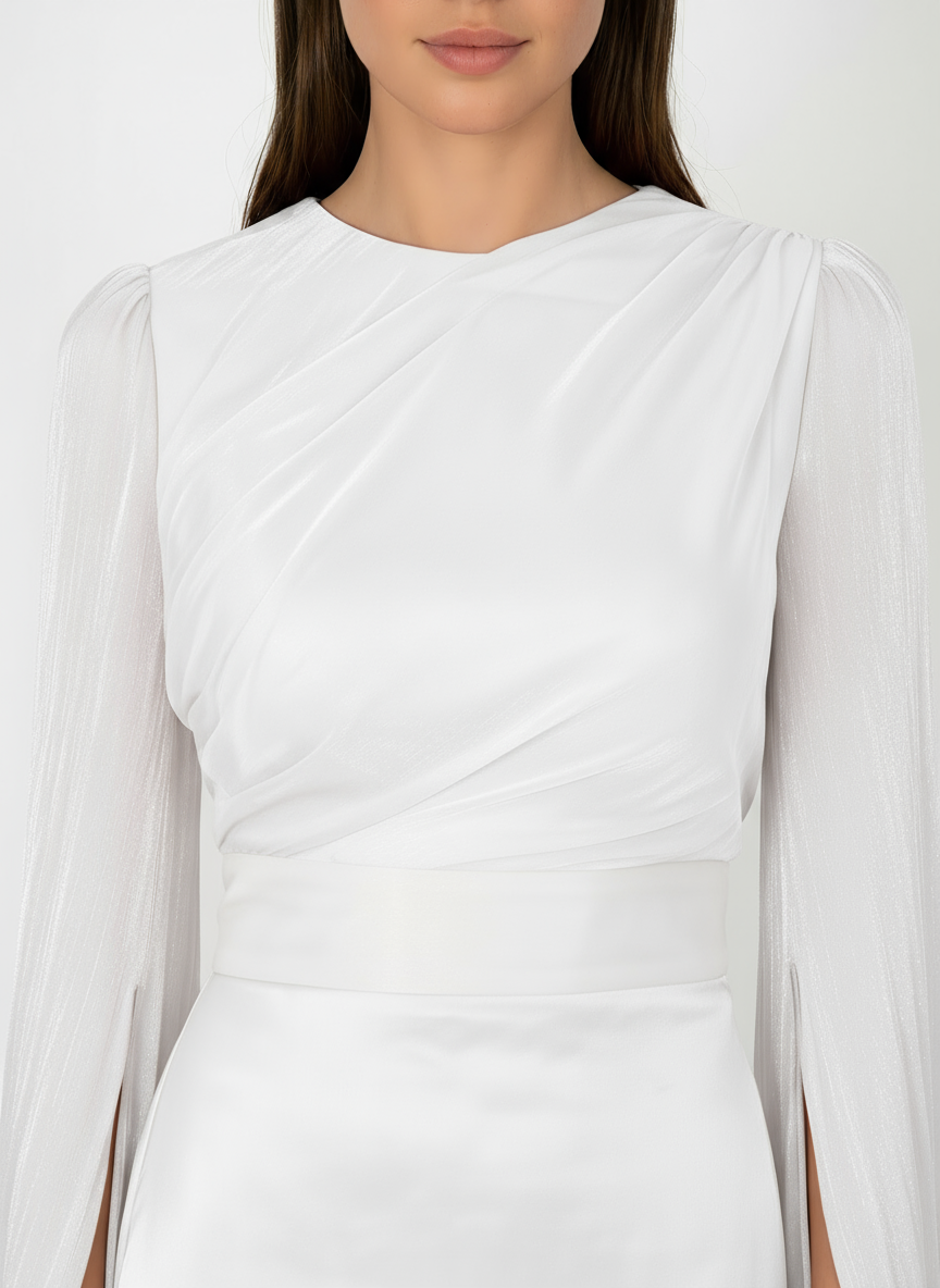 Modest Luxe Satin Gown