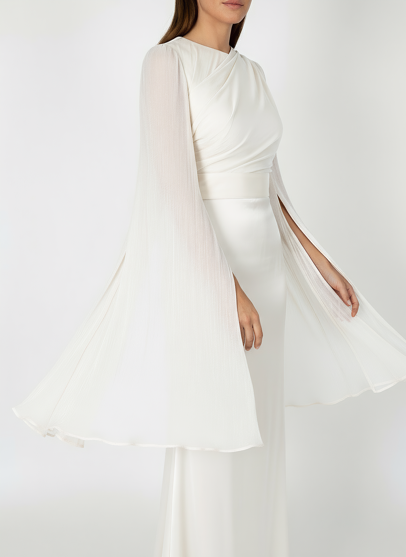 Modest Luxe Satin Gown