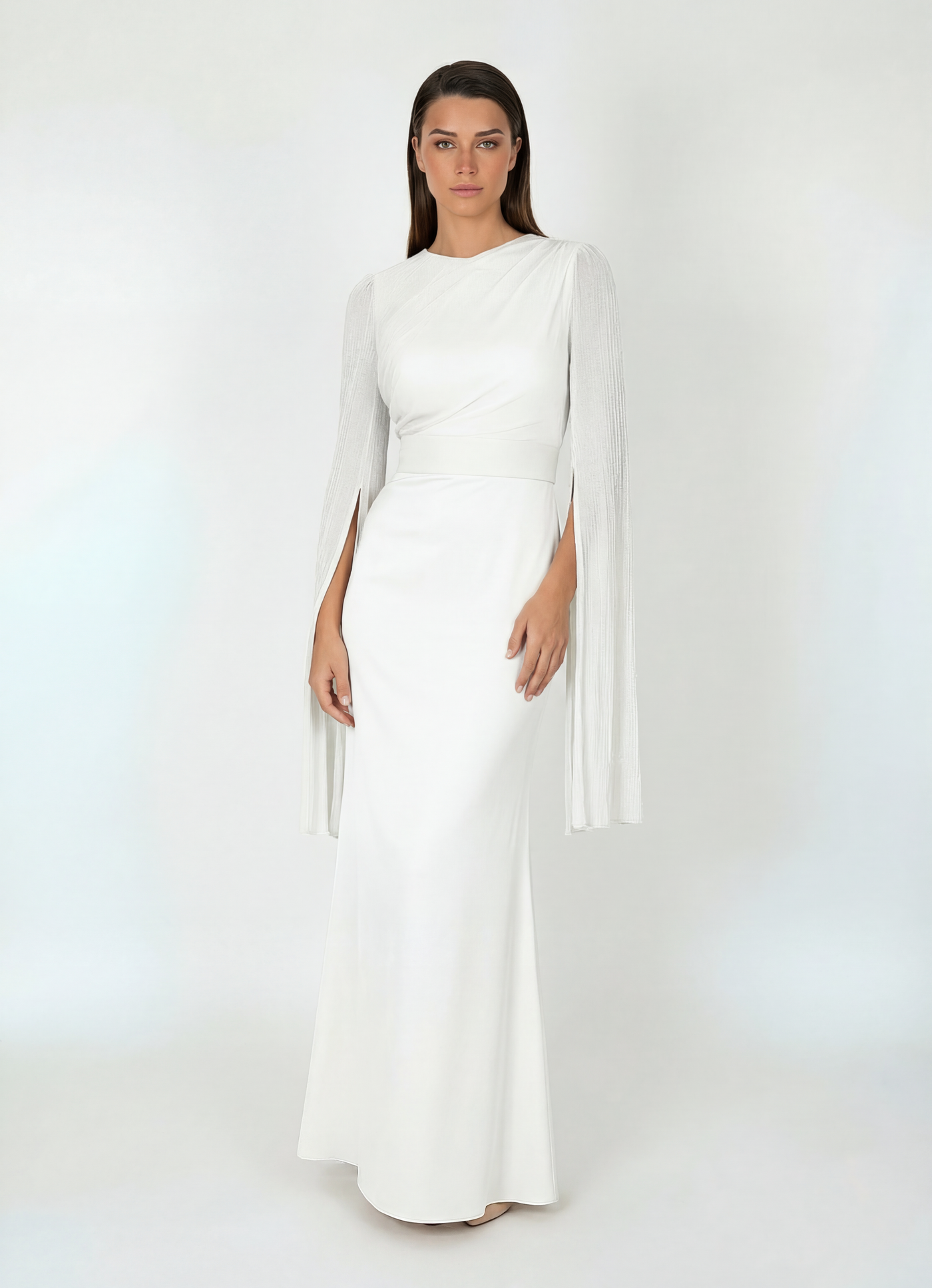 Modest Luxe Satin Gown