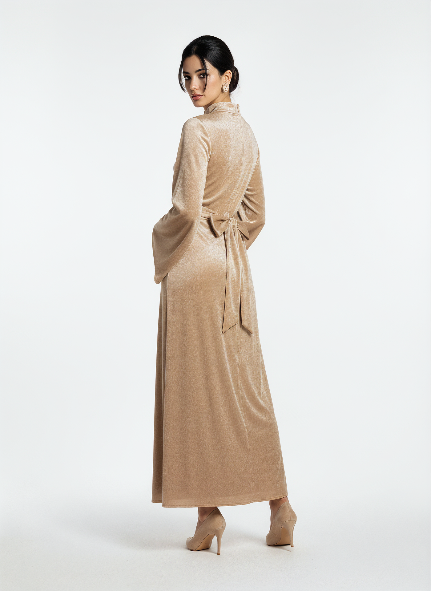 Velvet Elegance Abaya Dress