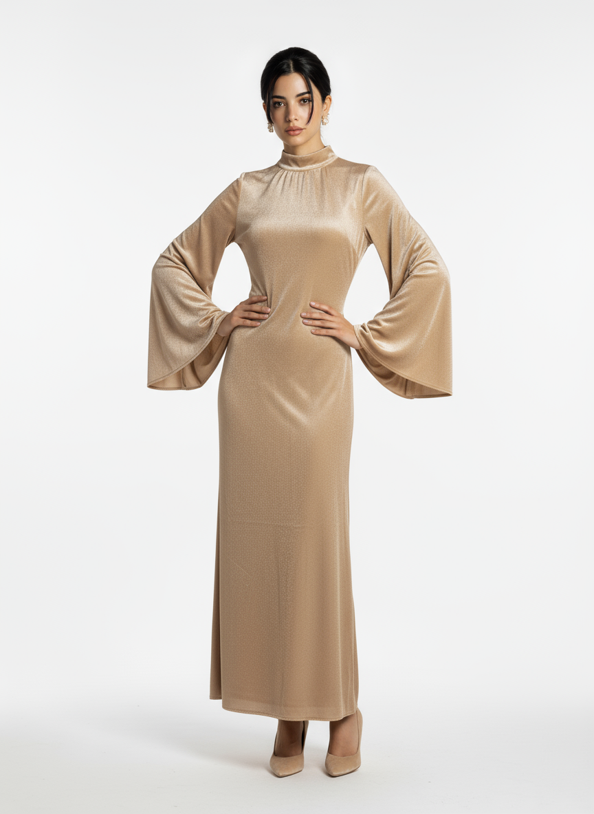 Velvet Elegance Abaya Dress