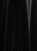 Black modest velvet elegance abaya dress featuring dramatic wide sleeves, mock neck, and tie-back bow for sophisticated evening wear - styling view