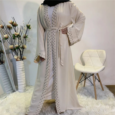 Elegant Kimono with Pearl Embellishments