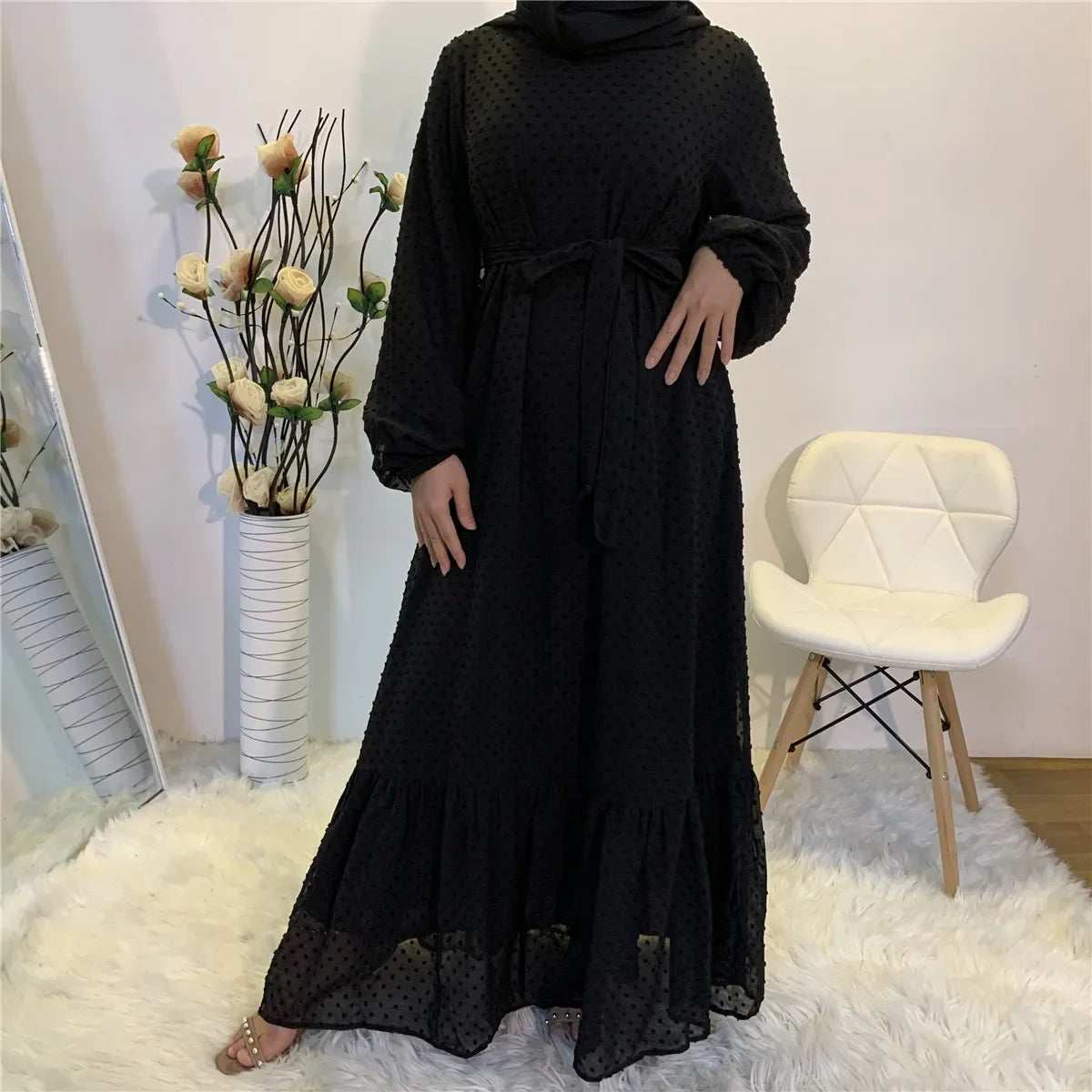 Polka Grace Abaya Dress