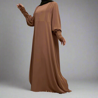 Abaya with Pleated Sleeves