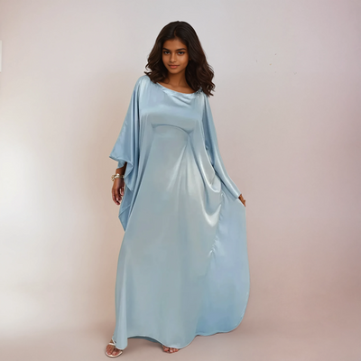 Modest Satin Butterfly Dress