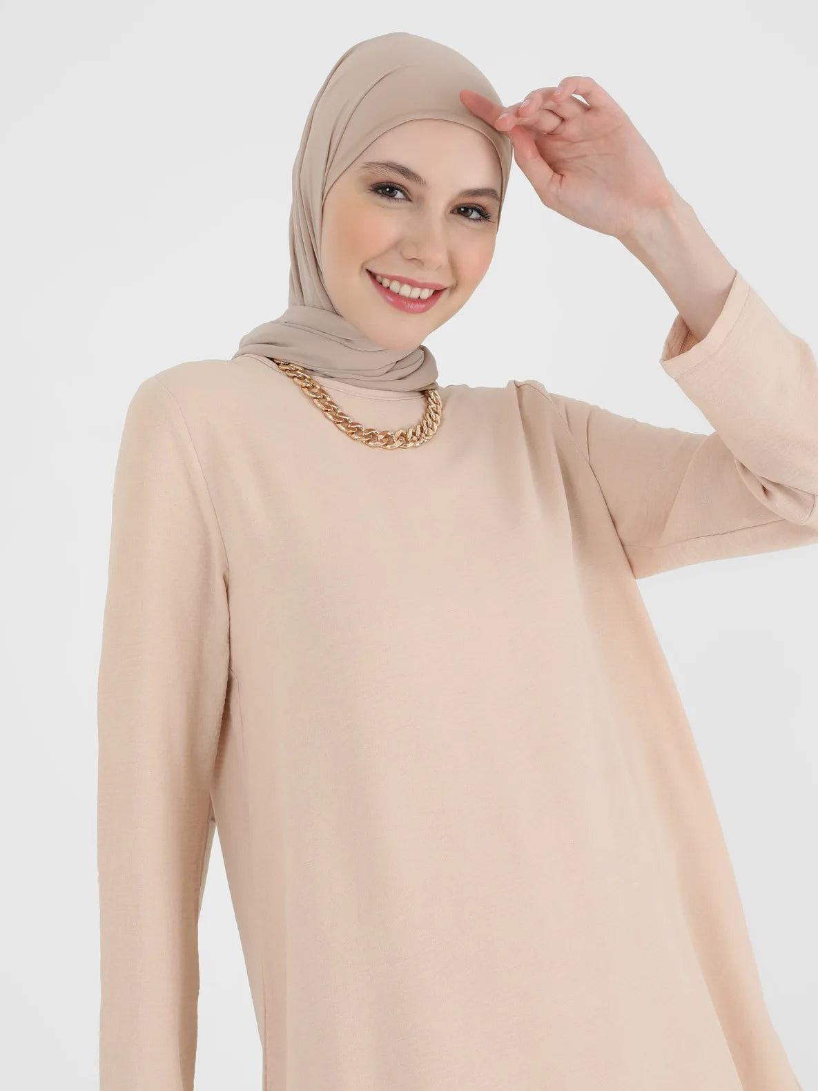 Beige Modest Two Piece set